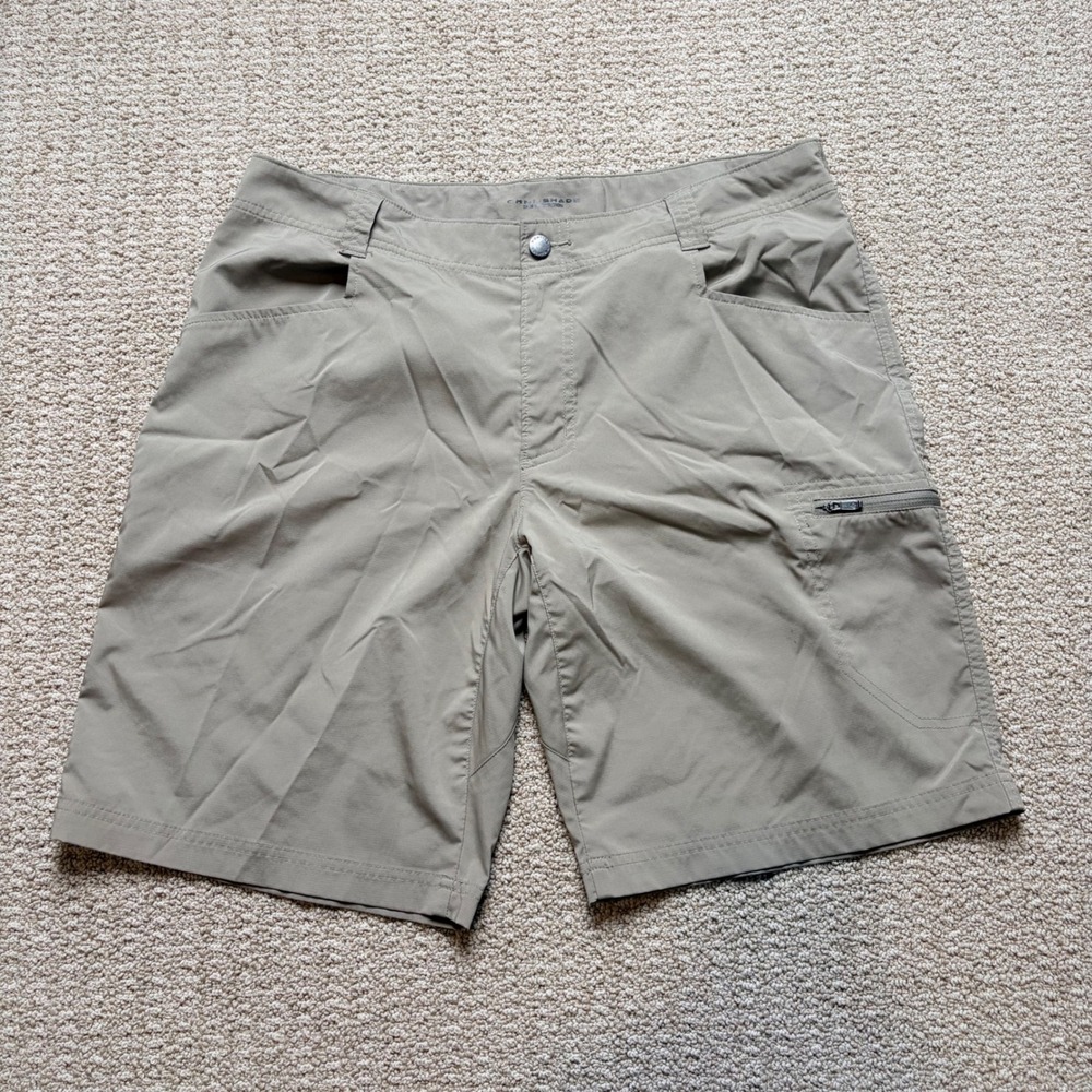 Columbia Omni-Shade Mens Khaki‎ Hiking Shorts Size 36 Tan Cargo Outdoor 10in